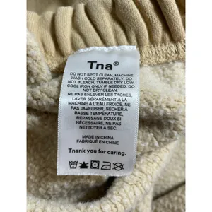 Aritzia TNA Cozy AF Tan Khaki Fleece High Rise Mini Lounge Sweat Shorts Size S thumbnail 5