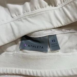 Athleta White Strappy Sports Bra XS Yoga Pilates Activewear thumbnail 5