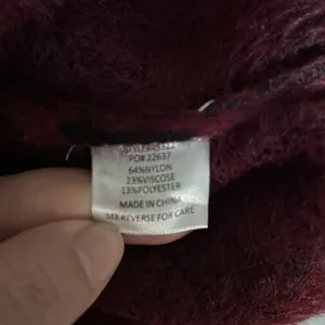 Skies are blue burgundy zebra sweater thumbnail 6