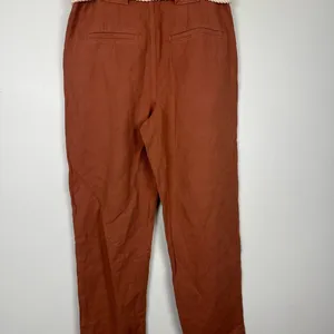Veronica Beard Karter Paperbag Linen Belted High Rise‎ Straight Leg Pants Sz 4 thumbnail 10