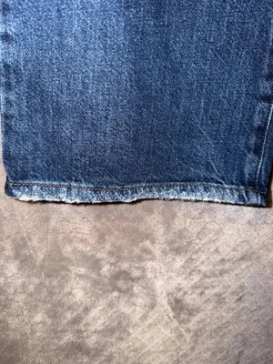 Lee High Rise Wide Leg Distressed Denim Jeans Blue thumbnail 5