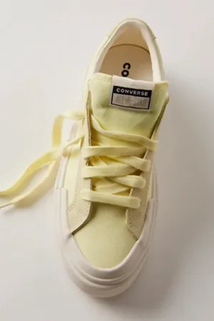 Neon yellow converse platform  thumbnail 2