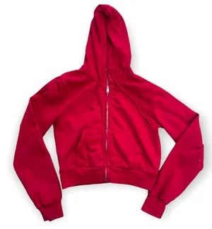 Brandy Melville Red Cropped Hoodie thumbnail 1