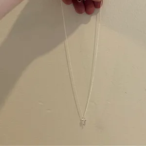 Silver “t” Initial Necklace‎ Rhinestone Mickey Mouse Head Charm 18” Chain Disney thumbnail 6