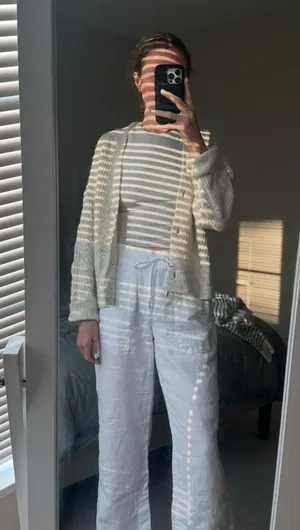 Athleta White Linen Pants thumbnail 8