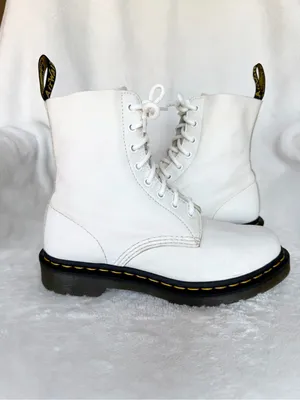 Dr. Martens 1460 Pascal Boots in Off White Size 8 thumbnail 5