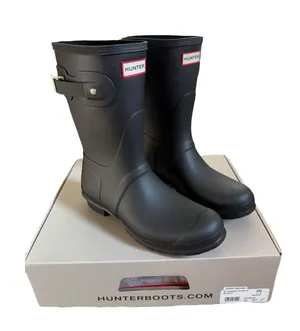NEW Hunter Original Short Matte Rain Boot Waterproof US Size 10 thumbnail 1
