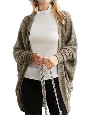 Aerie Oversized Cardigan Women's XS/S Gray Open Front Long Sleeve Sweater Lagen thumbnail 1