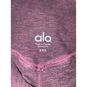 Alo Yoga Womens XXS Colorblock Chevron High Waist Leggings Plum Charcoal Gray thumbnail 4