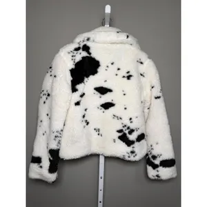 Juicy Couture Spotted Faux‎ Fur Jacket Dalmatian Cow Print NWT Y2K Juicy Girl thumbnail 8