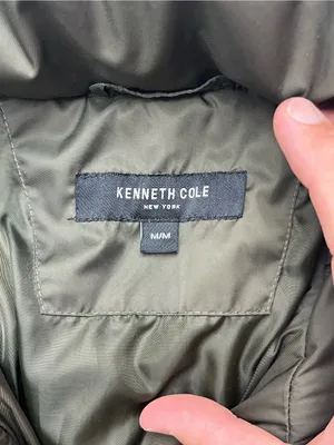 Kenneth Cole New York Olive Green Womens Quilted Puffer Coat Jacket Size Medium thumbnail 8