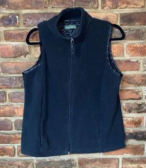 Mountain Lake Vintage Black Fleece Full Zip Vest Jacket Women's thumbnail 1