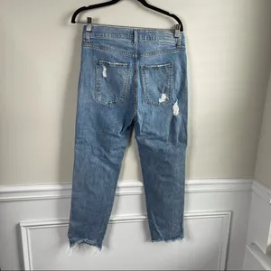 Revice Dream fit straight‎ leg raw hem high rise distressed jeans size 32 thumbnail 8
