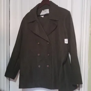 Old Navy Sage Green Brushed Coat XXL thumbnail 3