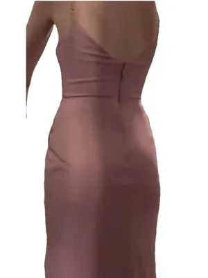Formal Bridesmaid Dress Azazie Deandra Desert Rose Mesh Sz4 thumbnail 6