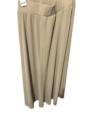 Chic taupe flowy midi/maxi skirt Tan thumbnail 3
