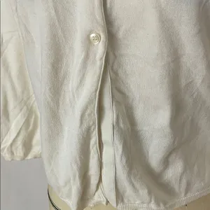American Eagle Outfitters Cream Button-Up Cardigan Size Medium thumbnail 3
