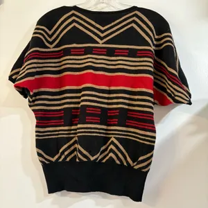 Pendleton Portland Collection Merino Wool Top Blouse Sweater Short Sleeve S Flaw thumbnail 2
