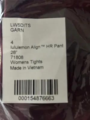 Lululemon’s Align HR Pant 28” Leggings in Garnet Size‎ 4 NWT thumbnail 7