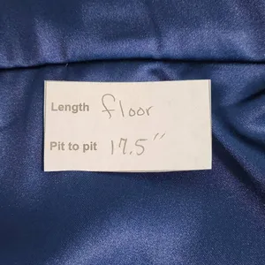 Lulus Navy Blue Satin Maxi Dress NWOT Size XL Wedding Guest Dress thumbnail 9