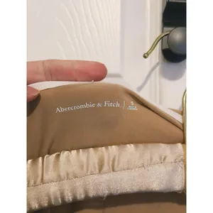 Abercrombie & Fitch Ruched Keyhole Top Small Brown Tan Minimal Quiet Luxury thumbnail 5