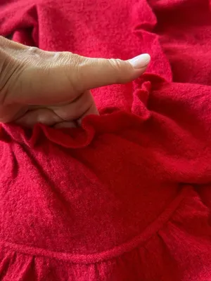Fever Red 100% Wool Ruffle Peplum Jacket Size XL thumbnail 7