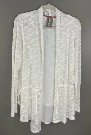 Anthropologie Dolan Open Front Lightweight Cardigan - White XL thumbnail 1