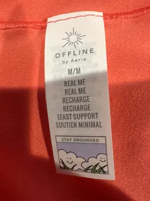 OFFLINE by Aerie Womens M Real Me Floral Longline Sports Bra Pink Orange thumbnail 4