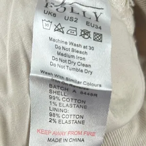 Oh Polly Size US 2 Devyn Mid-Rise Flare Jeans in Ecru thumbnail 6