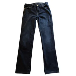 7 For All Mankind Jeans Womens Size 31 Blue Straight Leg Dark Wash Stretch Denim thumbnail 5