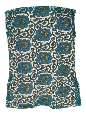 Anthro Roberta Roller Rabbit Oversized Embroidered Sleeveless Tunic Print Top XS thumbnail 3