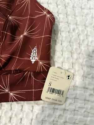 Free People Movement Sneak Peak Printed Bra in Small Color Ginger Spice thumbnail 2