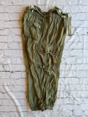 Vintage Y2K Abercrombie & Fitch Women’s Cargo Capri Pants Size 6 Belted Green thumbnail 13