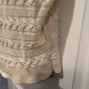 Ralph‎ Lauren Inspired Cable Knit Sweater Top Cream Coastal Grandma Quiet Luxury thumbnail 5
