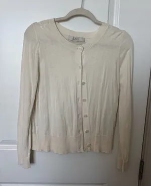 Loft Cream Cardigan thumbnail 1
