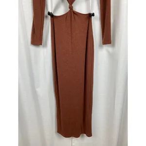 Princess Polly Brown Luca Long Sleeve Maxi Dress Sz.US6 NWT thumbnail 7