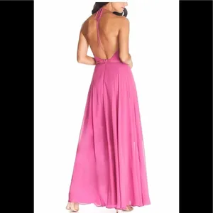 Dress the Population Odette Chiffon Maxi‎ Dress, Pink, Size; Large, NWT thumbnail 4