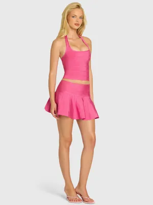 Oh Polly Bandage Skirt Set in Raspberry thumbnail 5