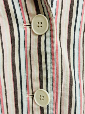 LOFT Striped Linen-Blend Blazer Jacket | Cropped Lightweight Preppy thumbnail 3