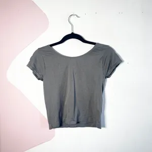 Intimately Free People Seamless Crop Top Gray‎ Short Sleeve M/L thumbnail 2