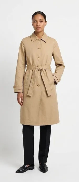NWT Holland Cooper Epton Macintosh in Dark Stone Khaki Trench Coat XS thumbnail 1
