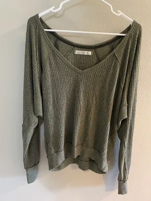 Free People Green We the Free Long Sleeve thumbnail 3