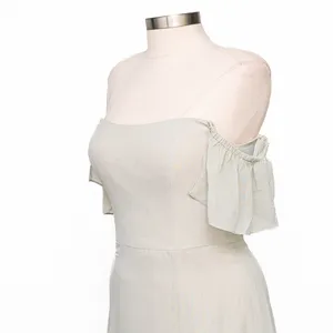 Jenny Yoo - ‎ Bridesmaid Elsie Off The Shoulder Flutter Sleeve Chiffon Dress thumbnail 12