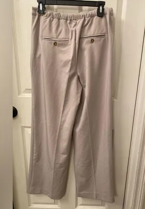 Free People Tyler Menswear Trousers - cream size small thumbnail 5