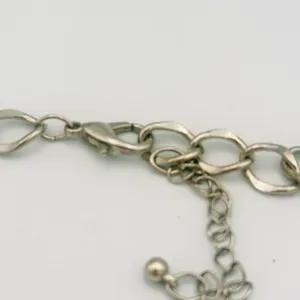 Elegant Statement Silver and Blue Green Iridescent Necklace thumbnail 12