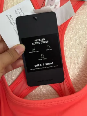 Fabletics Hot Shot Pleated Dress Classic Coral Pink Mini Dress W/ shorts size S thumbnail 13