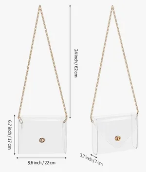 Clear Crossbody Purse White thumbnail 2