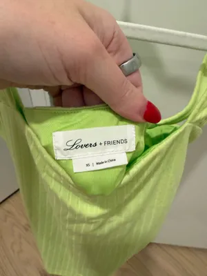 Lovers + Friends Lime Green Crop Top Size XS thumbnail 3