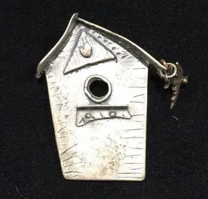 Vintage Klein Birdhouse w/ Bird Brooch thumbnail 1