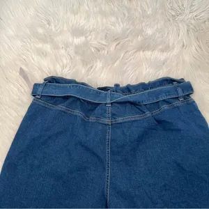 Time‎ and Tru Women's Size 18 Fashion Short Denim Medium Wash Tie Waist Stretch thumbnail 9
